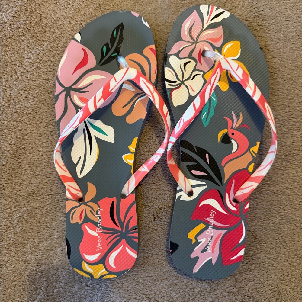 Vera Bradley Women's Floral Sandals - Pink and Yellow